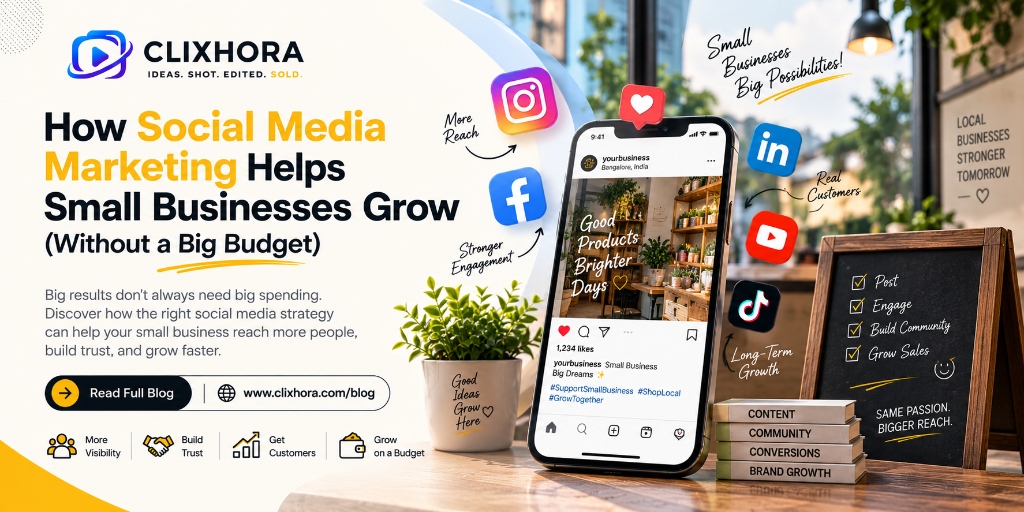 How Social Media Marketing Helps Small Businesses Grow Banner